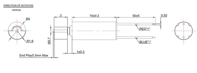 1.5v 3v Minierschütterungs-Motor des erschütterungs-Motor/4mm für intelligente elektronische Produkte